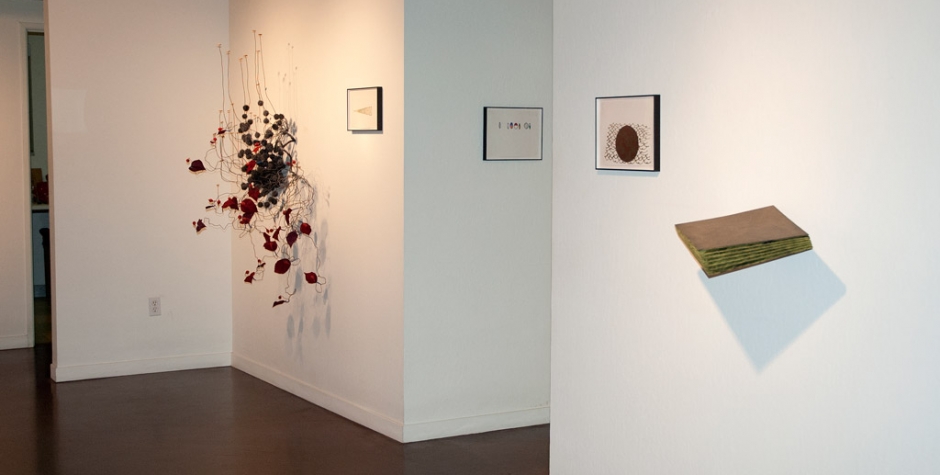 Installation View: Background: Architecture of a Scent: Cinnamon - Foreground: Layers-more like chapters