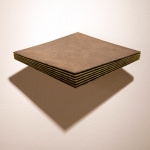 Layers-more like chapters, 2013, masonite, paint and flock, 3.5 x 21 x 12.5