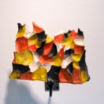 other side of Patagonia, 2013, foam, resin, paint and flock on spinning mount, 9 x 12 x 3.5